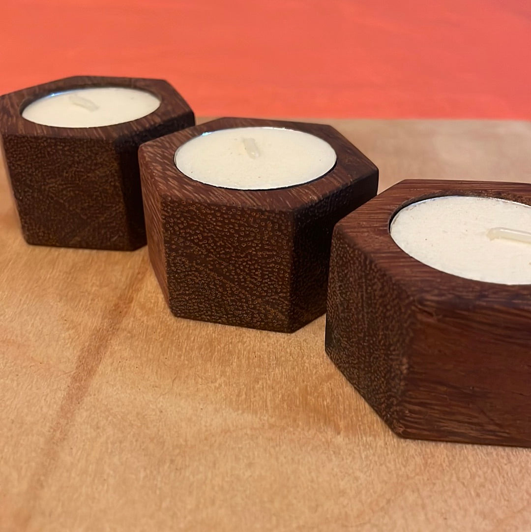 Hexagon tea light candles