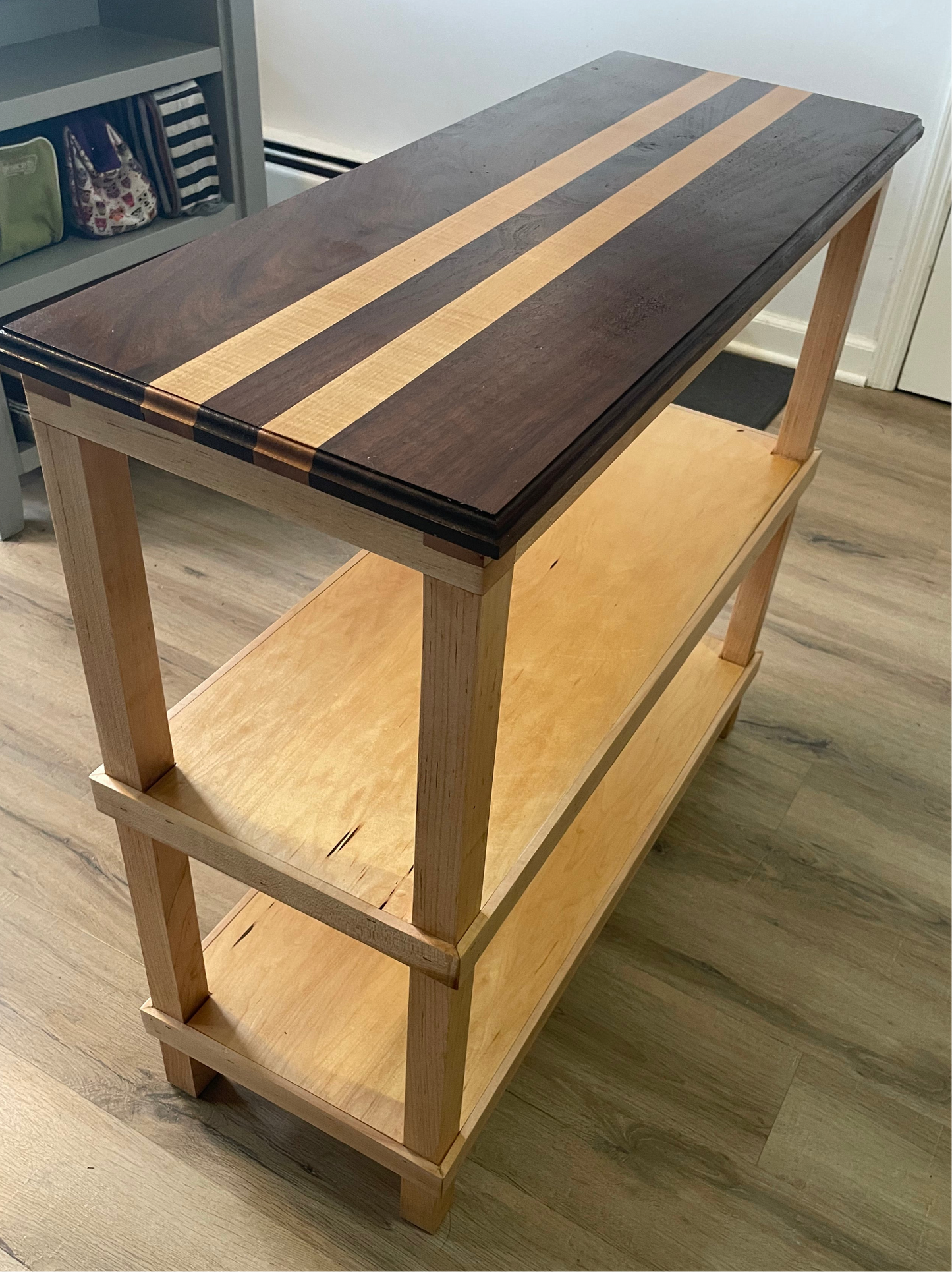 Maple Walnut Console Table