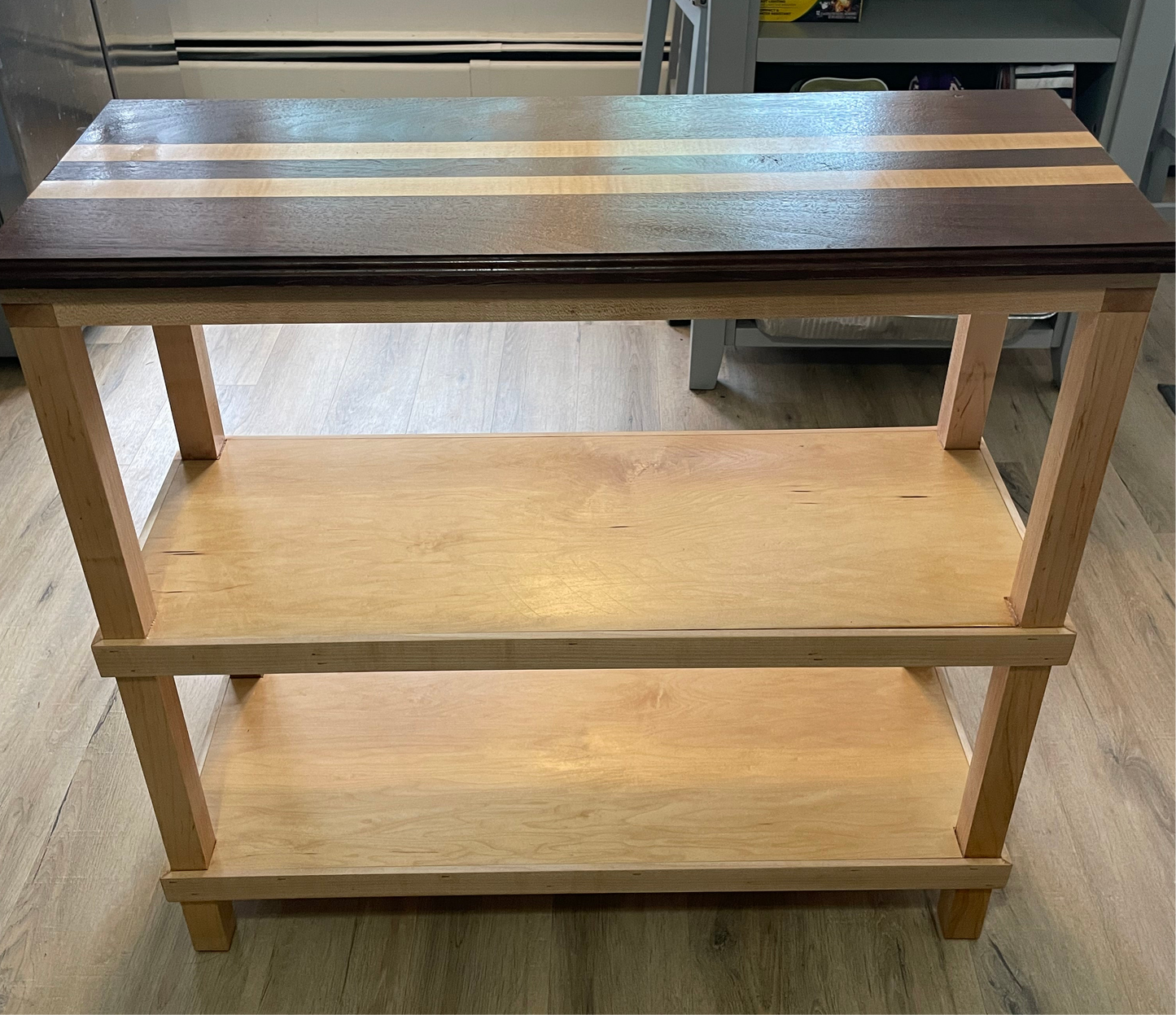 Maple Walnut Console Table