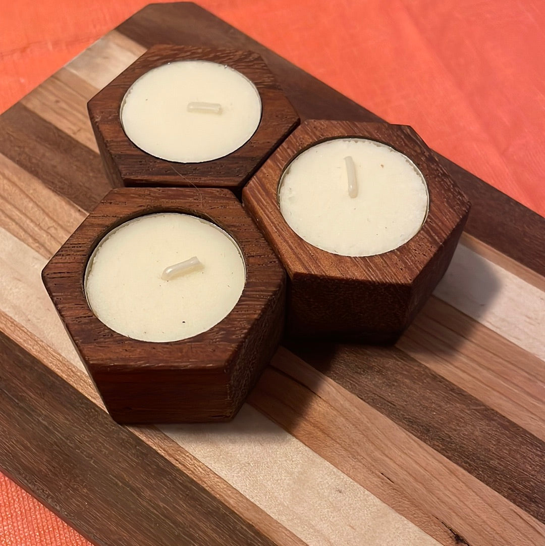Hexagon tea light candles