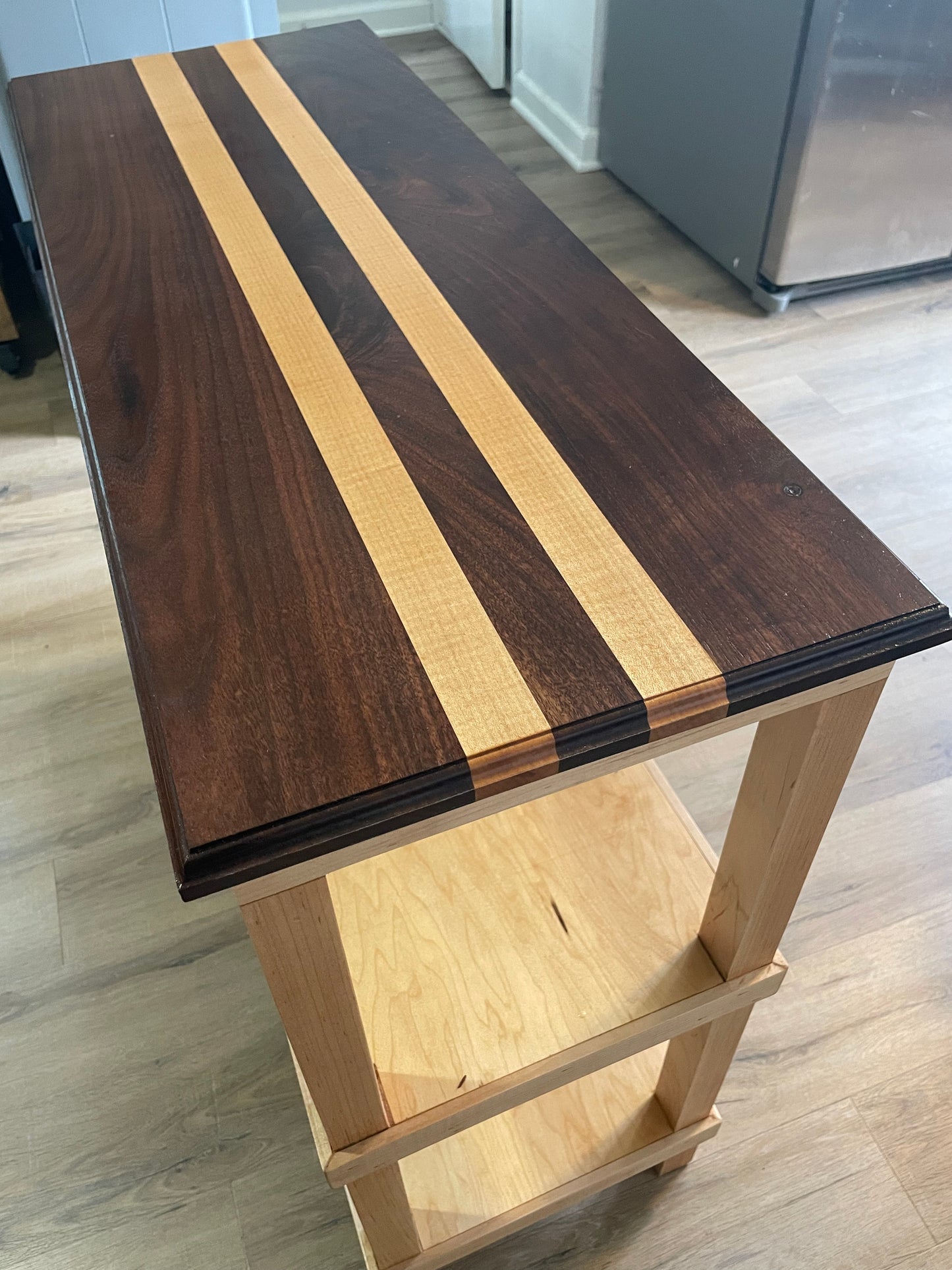 Maple Walnut Console Table